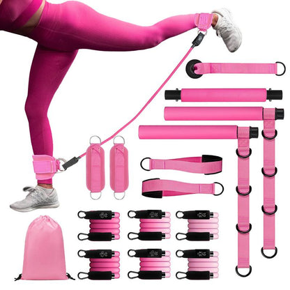 Multi-Functional Pilates Bar Kit with Resistance Bands